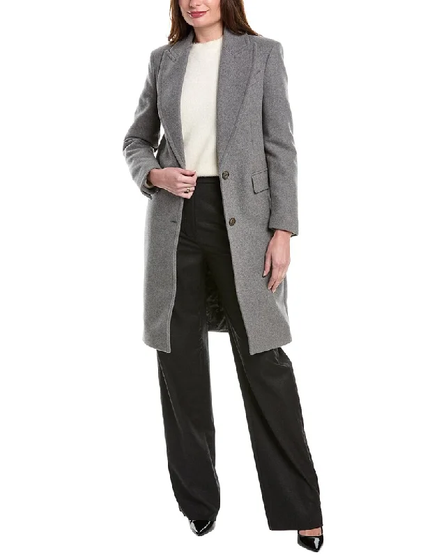 Michael Kors Collection Melton Chesterfield Wool Coat