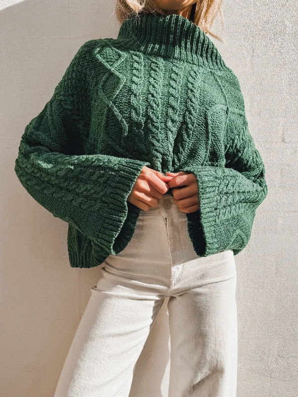 Laken Knit Sweater in Green