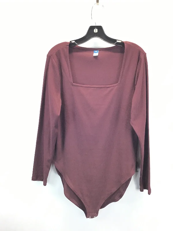 Bodysuit By Old Navy In Burgundy, Size: Xxl