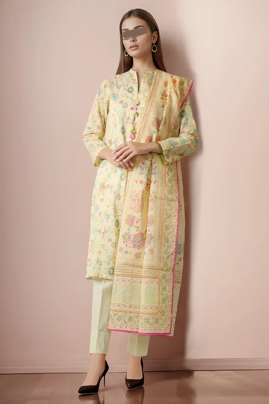 Printed Lawn Stitched/Unstitched 2 Piece (Shirt/Dupatta)