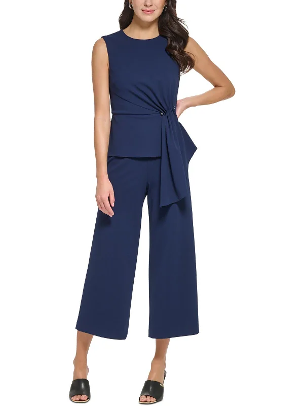 Womens Embellished Gathered Jumpsuit