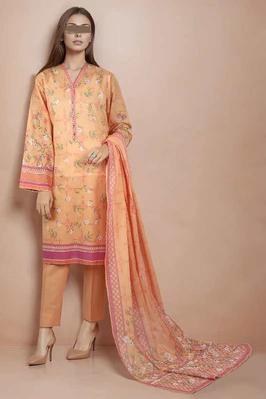 Printed Lawn Stitched/Unstitched 3 Piece