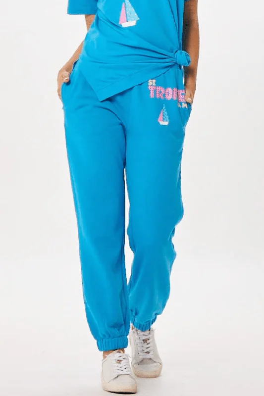 Bright Blue St. Tropez Jet Setter Surf Wash Jogger