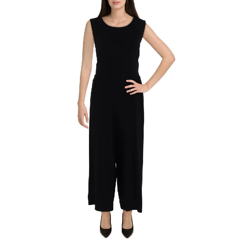 Womens Crewneck Wide Leg Jumpsuit