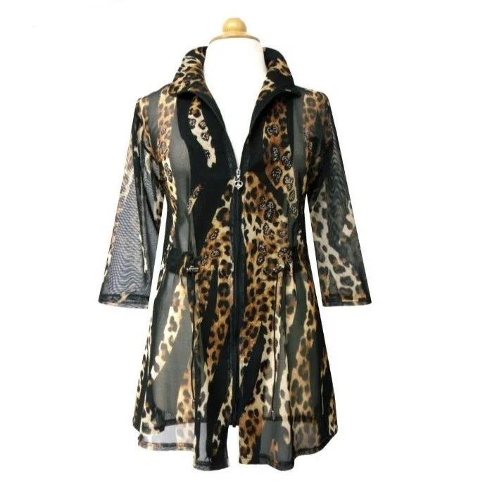 Valentina "Animal Flame" Long Sheer Jacket - 23759 - Size XL Only!