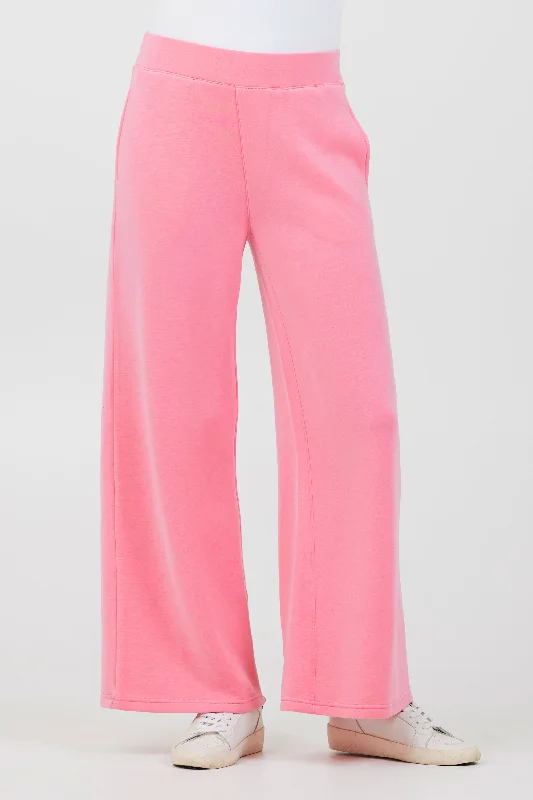 Coastal Coral Cloud Fleece Flare Pants