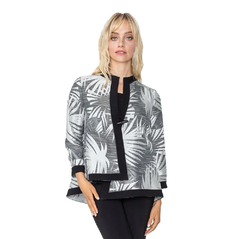 IC Collection "Tropical Silver" One-Button Jacket - 5493J-WT - Sizes S & XL