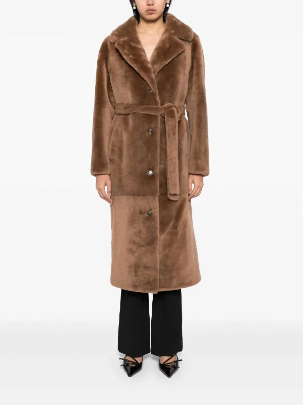 Manteau Coat In Brown