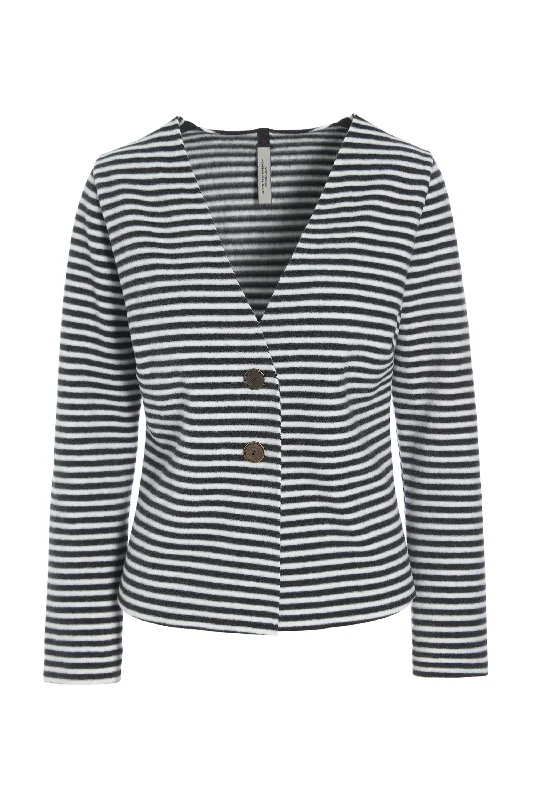 JACKET - 7167 - STRIPES B&W