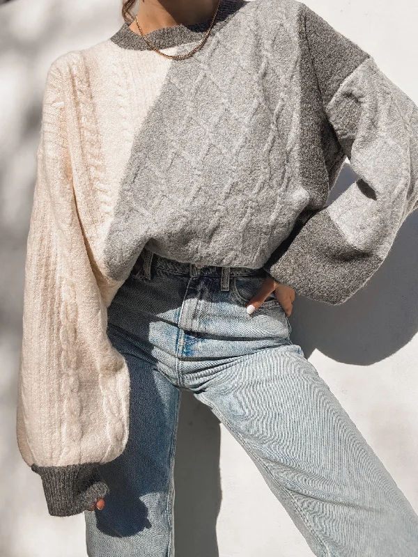 Feeling Frosty Color Block Sweater