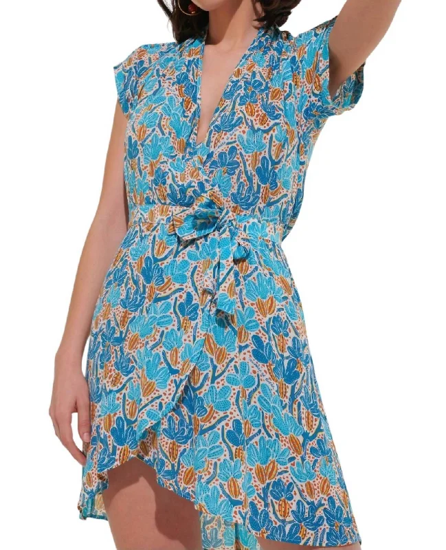 Becky Mini Dress In Blue Kaktus