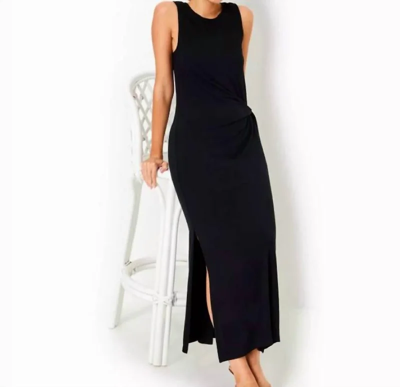 Bryson Sleeveless Maxi Dress In Noir