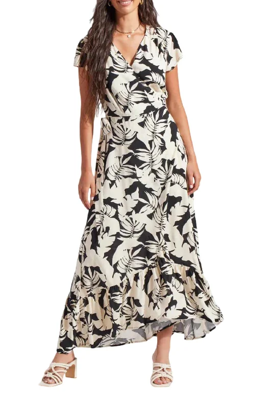 Floral Maxi Wrap Dress In Wailea