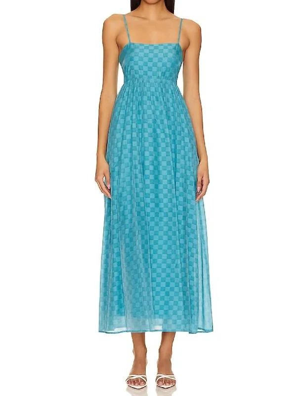 Lucille Strappy Maxi Dress In Teal