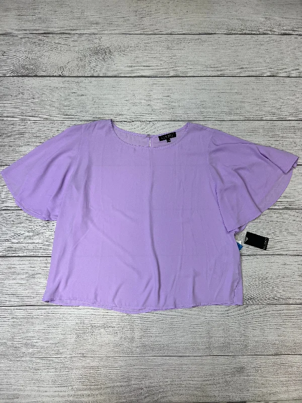 Purple Top Short Sleeve Eloquii, Size 1x