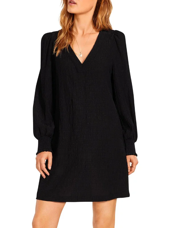 Ruston Womens Pull Over V Neck Mini Dress