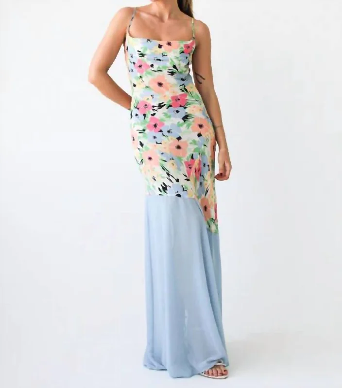 Santeria Maxi Dress In Pastel Paradise