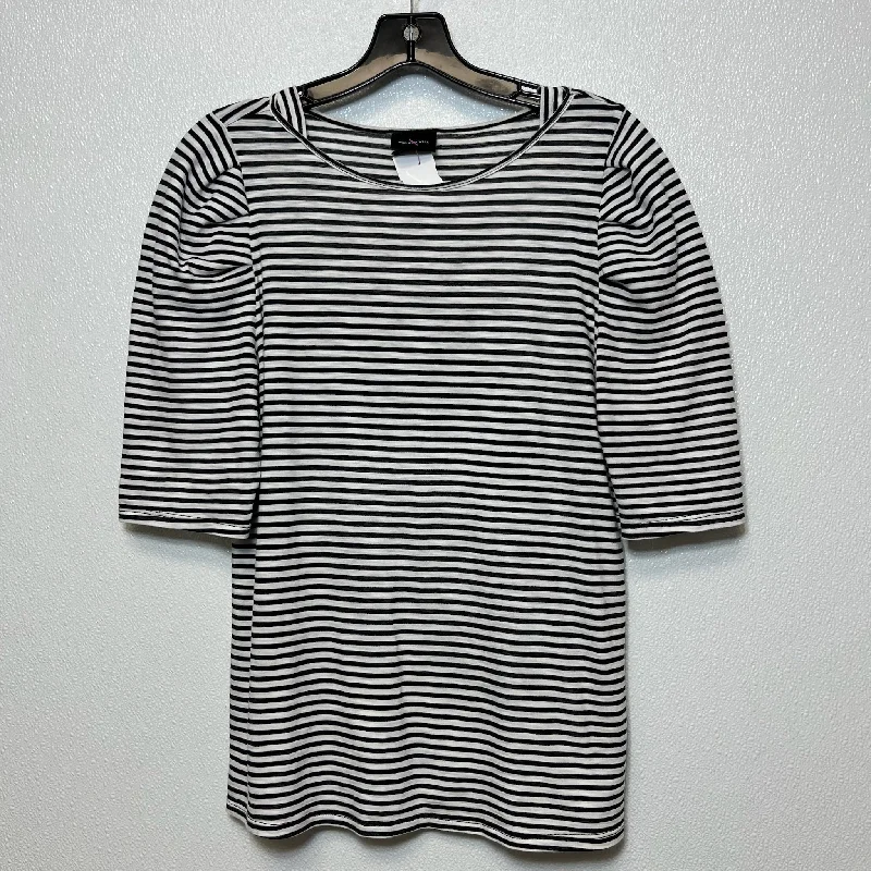 Striped Top Short Sleeve Who What Wear, Size L