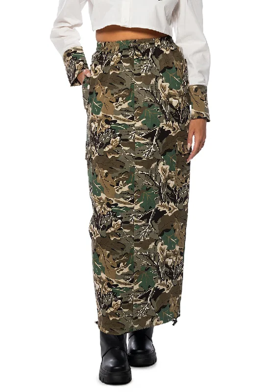 SURVIVAL MODE CAMO MAXI SKIRT