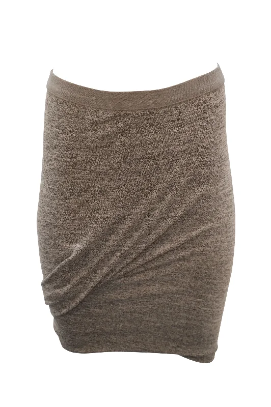 T by Alexander Wang Stretch Skirt in Grey Rayon