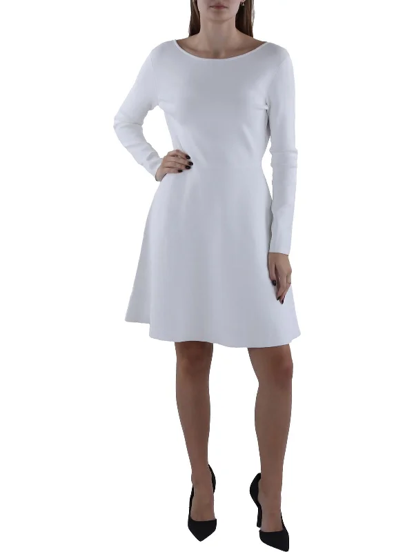 Womens Mini Stretch Fit & Flare Dress