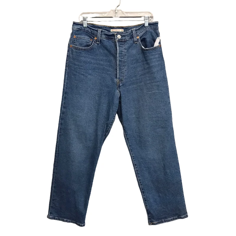 BLUE DENIM JEANS STRAIGHT by LEVIS Size:14