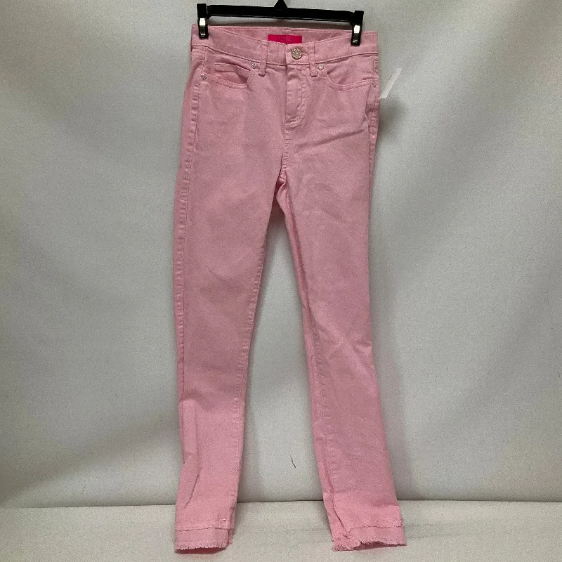 Jeans Skinny By Lilly Pulitzer In Pink, Size: 00