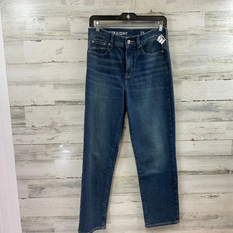 Jeans Straight By J. Crew In Blue Denim, Size: 2