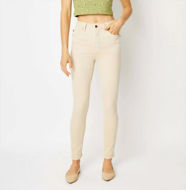 Women's High Waist Skinny Jeans In Bone