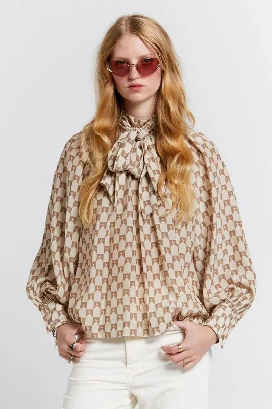 Karen Walker Meadow Bow Top - Champagne