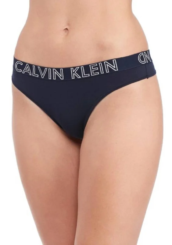 Ultimate Cotton Thong Panty In Shorline Blue