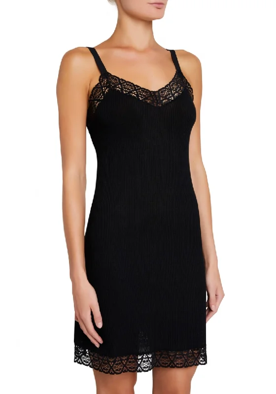 Eberjey Kaia Black Mod Chemise